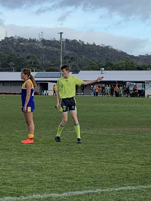 In control: Illawarra umpire Ben Treanor in action. Picture: Marilyn Treanor.