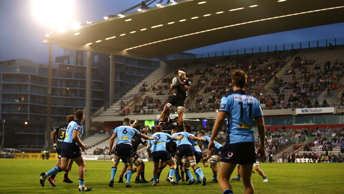 Top-flight rugby: The Waratahs will return to WIN Stadium in 2021, after playing the Crusaders at the venue last year. Picture: Cameron Spencer/Getty Images.