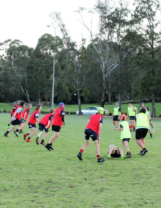 Pressure for spots: The IAS rugby trials. Picture: Dane Robinson.