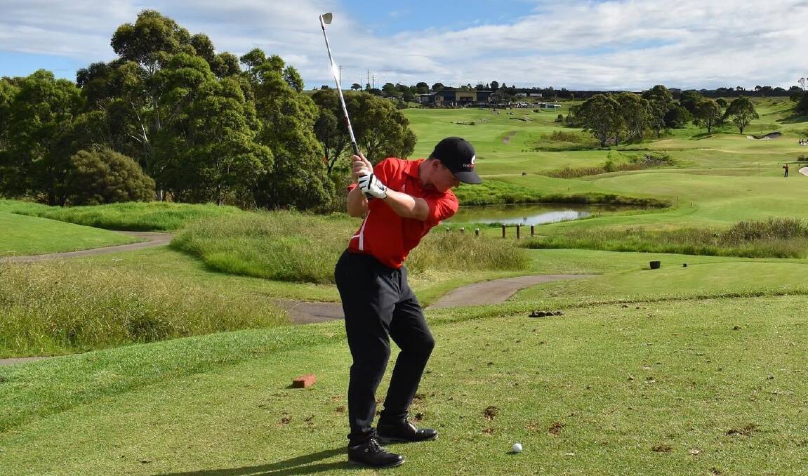 Clean strike: Kiama youngster Ethan Harvey tees off. Picture: Illawarra Academy of Sport.