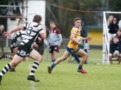 Breaking free: Warilla's Dane Nelson finds clear air in the win over Berry Shoalhaven Heads. Picture: Anna Warr