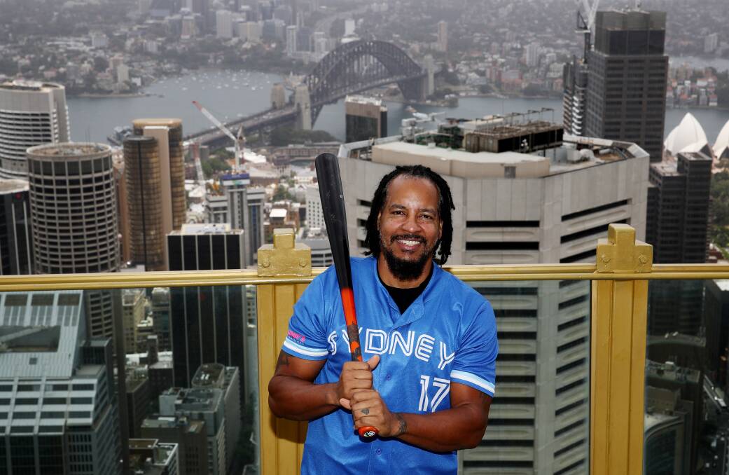 Superstar: Two-time World Series winner Manny Ramirez after his arrival in Sydney earlier this month. Picture: Don Arnold/Getty Images 