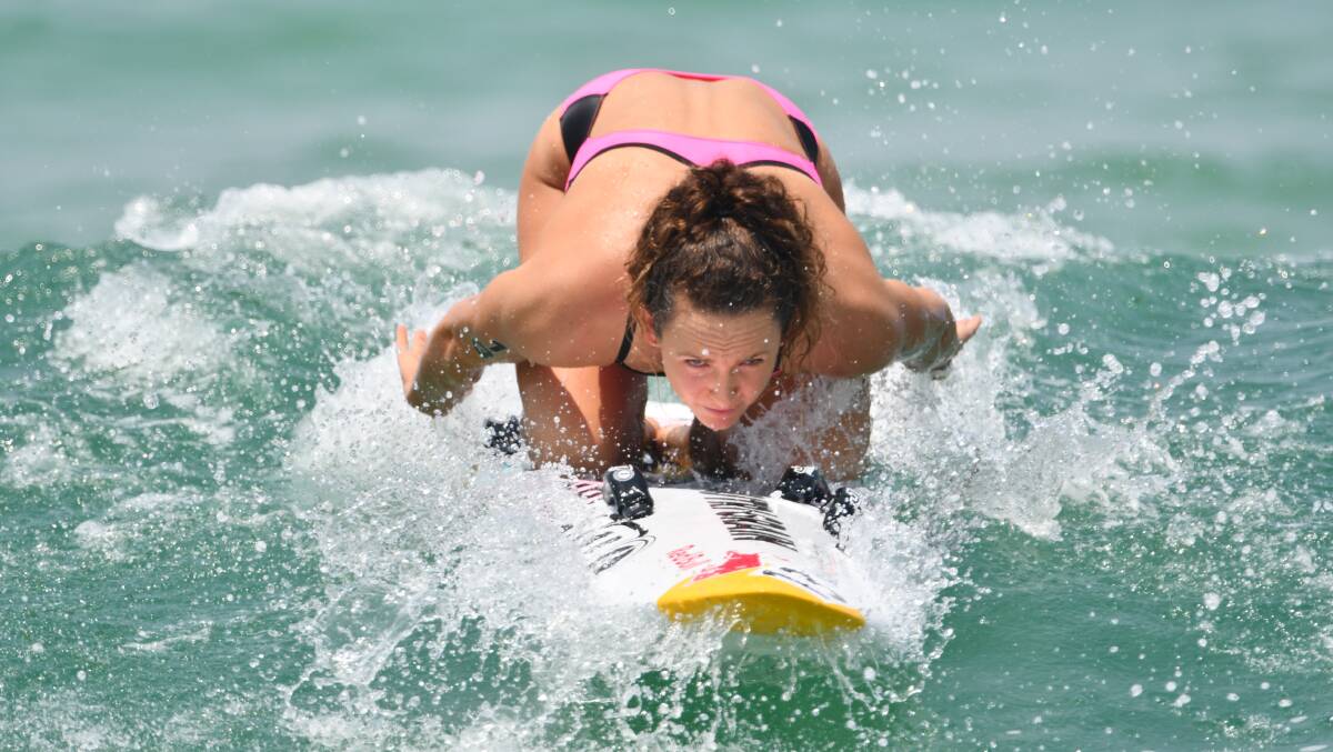 Focused: Jordan Mercer has overcome a series of challenges to return home for this week's Ironwoman event. Picture: Surf Life Saving Australia.