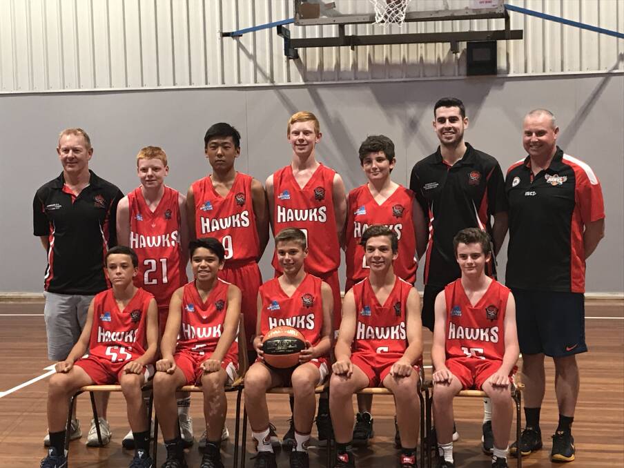 Contenders: The Hawks head to the Australian U14 Basketball Championships with confidence after winning the state title. Picture: Mike Driscoll.