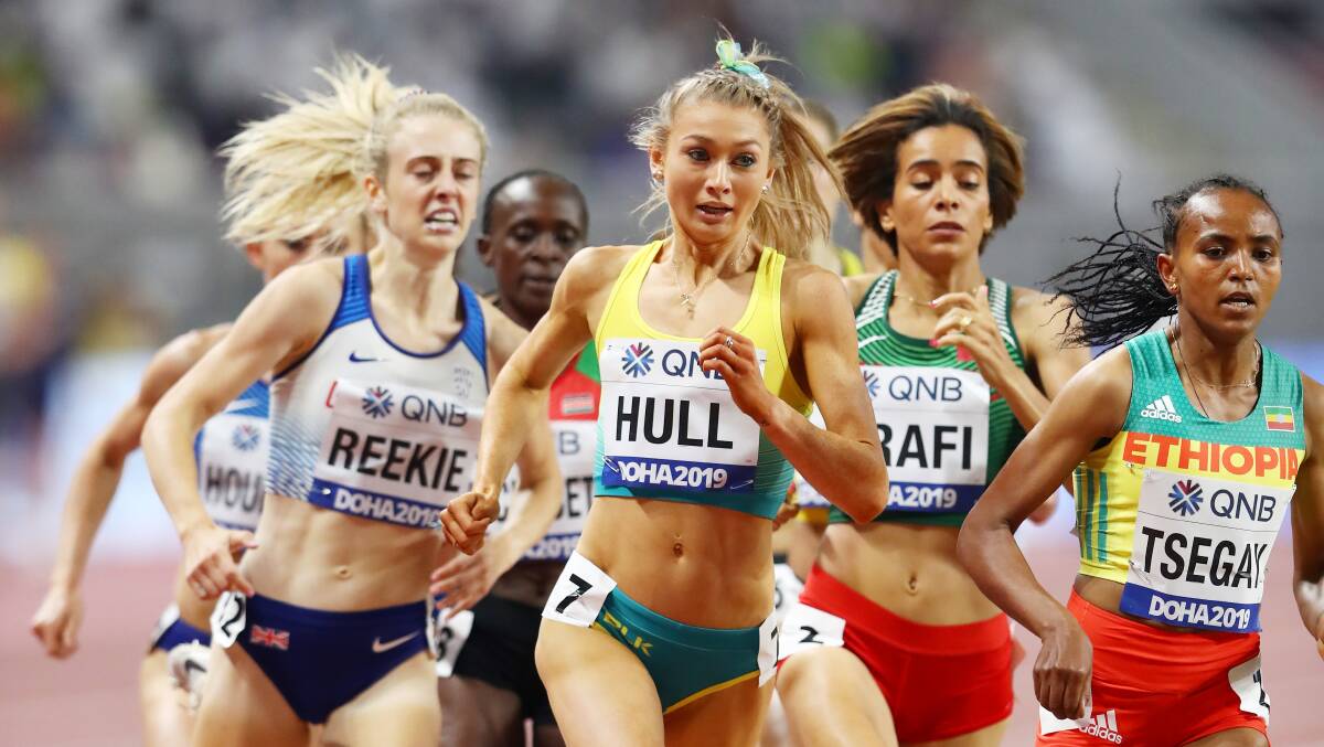 International debut: Jessica Hull learnt plenty from her appearance at the 2019 World Championships. Picture: Getty Getty Images