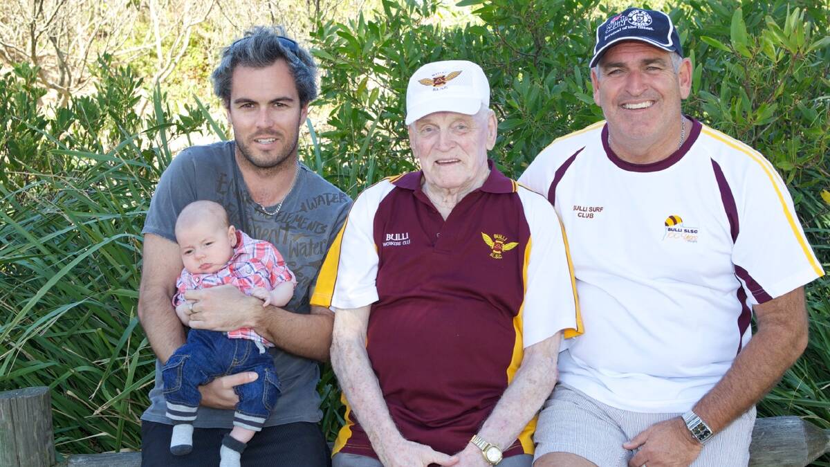Family affair: Four generations of the Caldwell family will join the Bulli SLSC for the upcoming surf season. Photo supplied.
