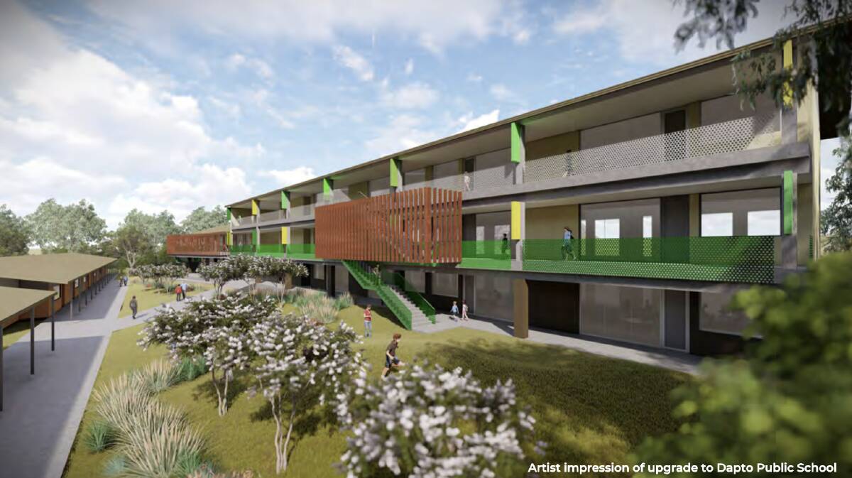 An artist's impression of the Dapto Public School upgrades, from the NSW Department of Education. 