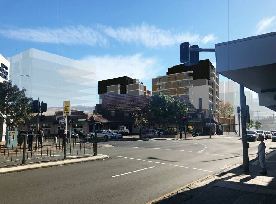 New plans: The corner of the Princes Highway and Bong Bong Road. Pictures: ADM Architects.