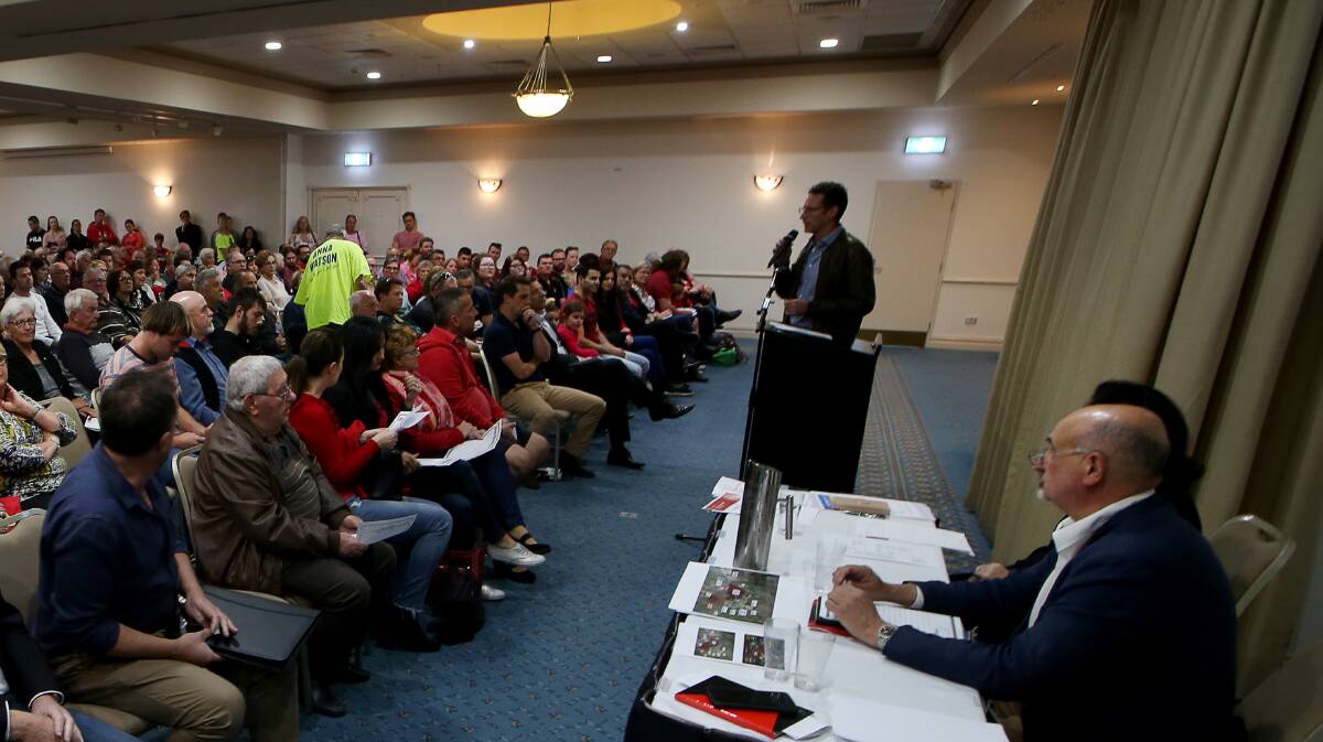Voice in Canberra: Whitlam MP Stephen Jones at Saturday's public forum.