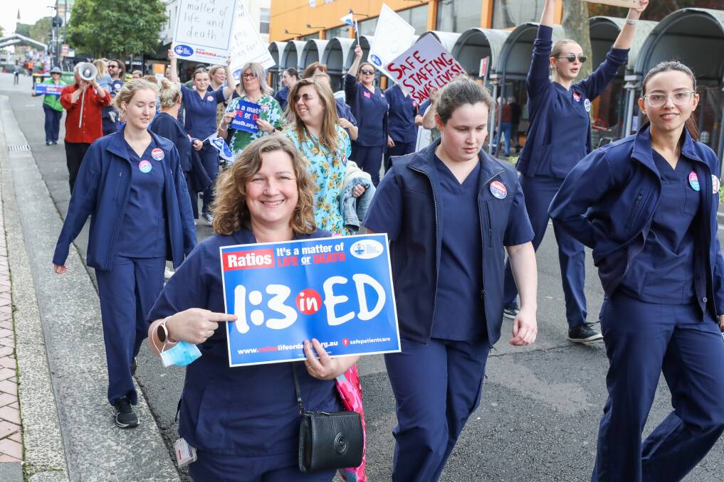 Nurses went on strike in May and September to call for more staff, especially in the over burdened emergency department. Picture by Adam Mclean.