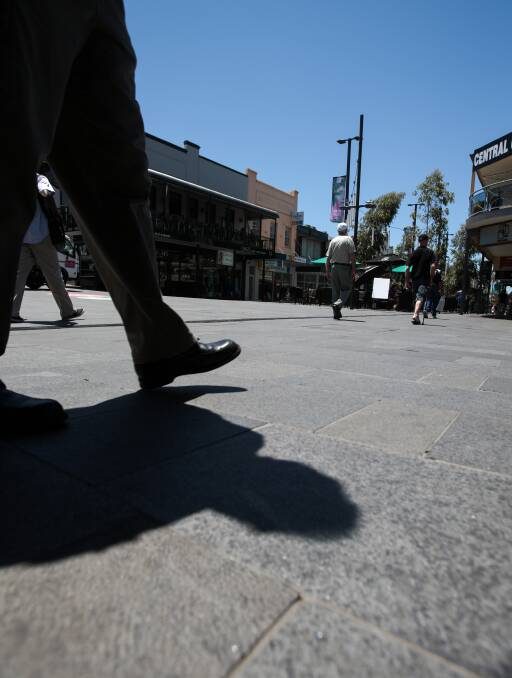 Costly clean-up: Wollongong council will consider a nearly $400,000 tender to keep the Crown Street Mall tiles clean for the next two years. Picture: Adam McLean.