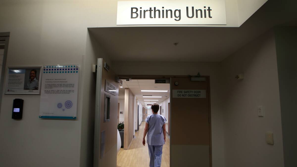 The entrance to the Wollongong Hospital birthing unit. Picture by Sylvia Liber