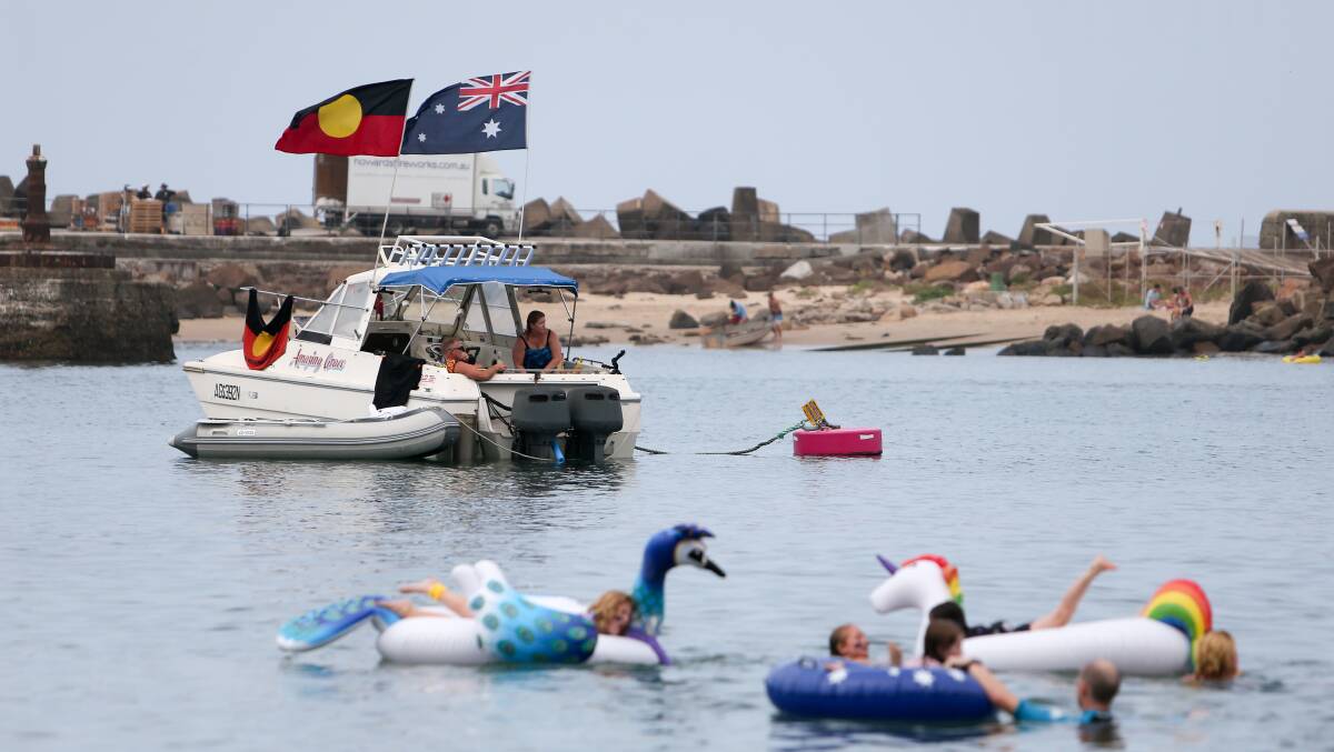 Australian spirit: Amid water sports (as pictured in 2019), inflatable things and an outback extravaganza, Wollongong's Australia Day will also have an environmental push. Picture: Adam McLean.
