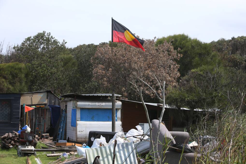 'Destruction and desecration': Aboriginal leaders have asked Wollongong City Council to removal all buildings at the Sandon Point tent embassy after months of incidents at the sacred site. Picture: Robert Peet.