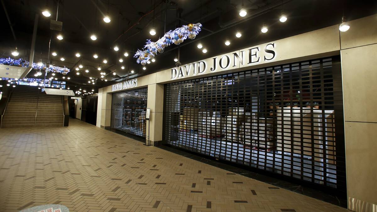 Closed for good: The basement level of Wollongong's David Jones store is staying closed, with the retailer saying it has no plans to bring back its food offering. Picture: Anna Warr.
