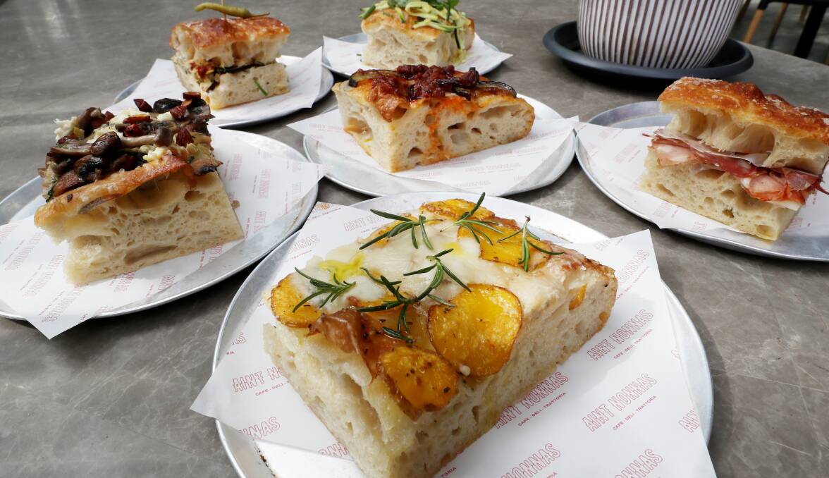 The focaccia offered for breakfast and lunch sells out fast each day. Picture by Robert Peet