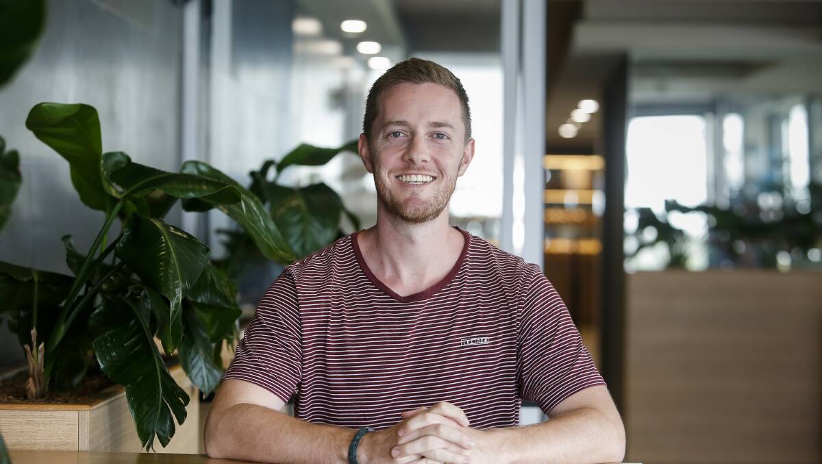 Life change: Easy Agile's Sean Blake says finding a fulfilling, well-paid job close to home means he can spend more time with his family and in the community. Picture: Anna Warr.