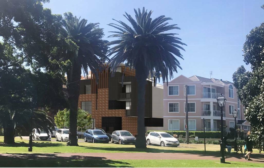 Photomontage: The "exclusive boutique complex" will replace a single storey cottage, if approved by the Wollongong Local Planning Panel. Picture: ADM Architects.