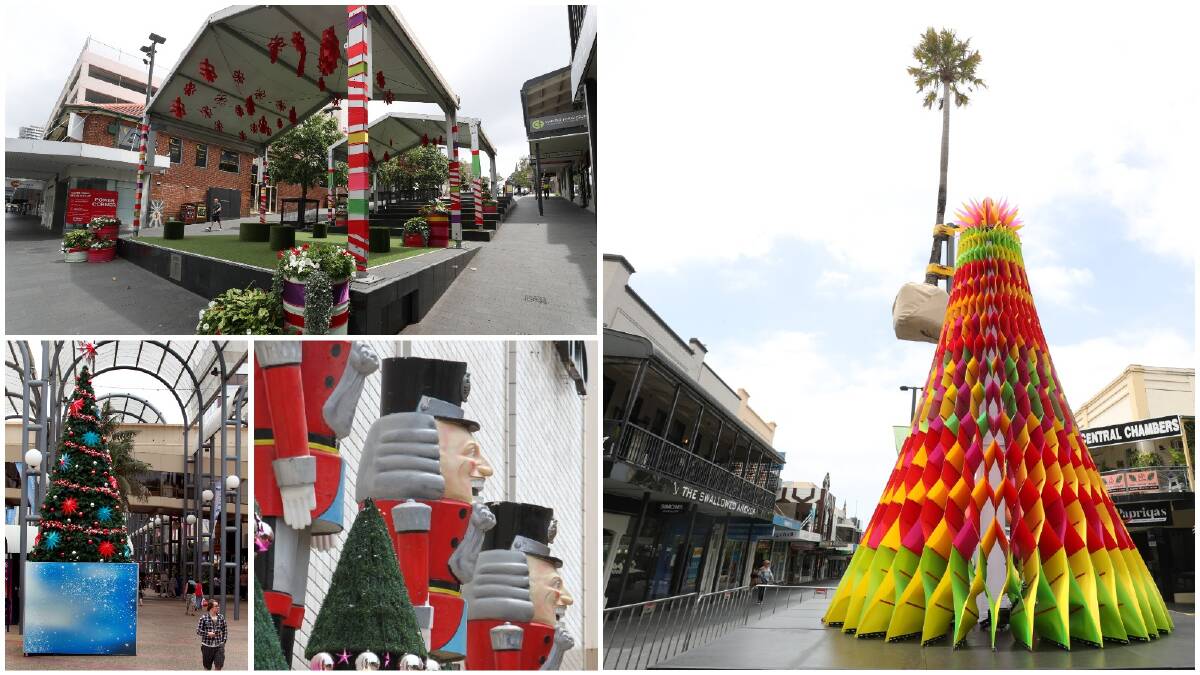 How this year's modern Crown Street Mall decorations compare with past efforts