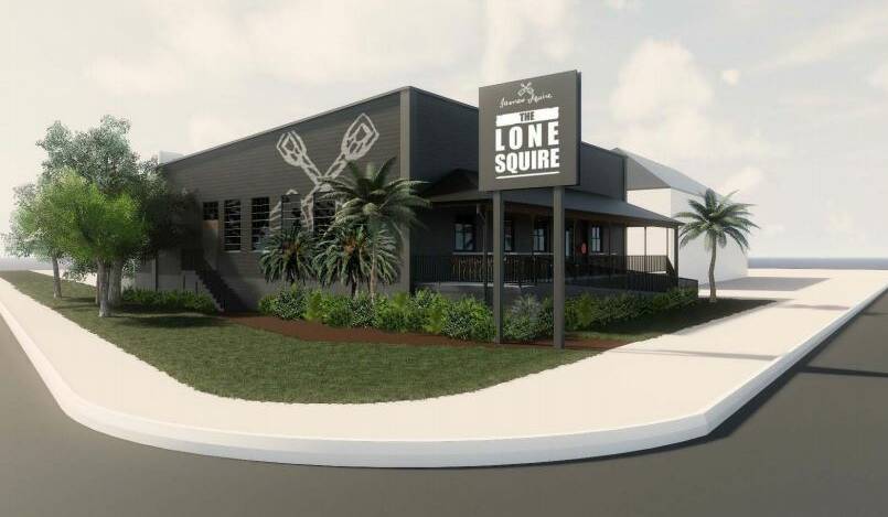 An artist's impression of what the Lone Squire alehouse bar will look like under Woolworths' planned refurbishment of the old building next to North Wollongong Hotel. Picture: Cayas.