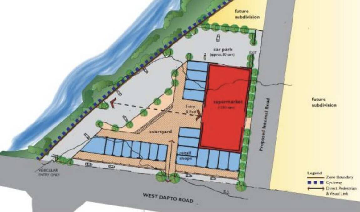 This type of development - which includes a supermarkets and several small shops - was included on the council's development guidelines for Wongawilli.