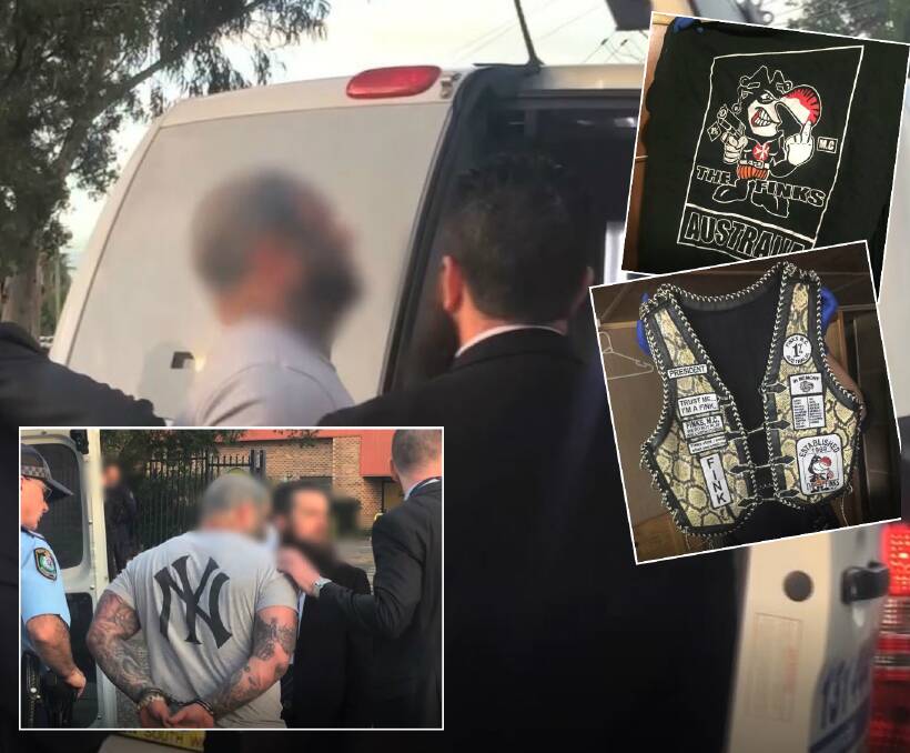 Multiple arrests: NSW Police images from an arrest in Wollongong earlier this year, which is related to the work of the new locally-based Raptor South. Images: Supplied.