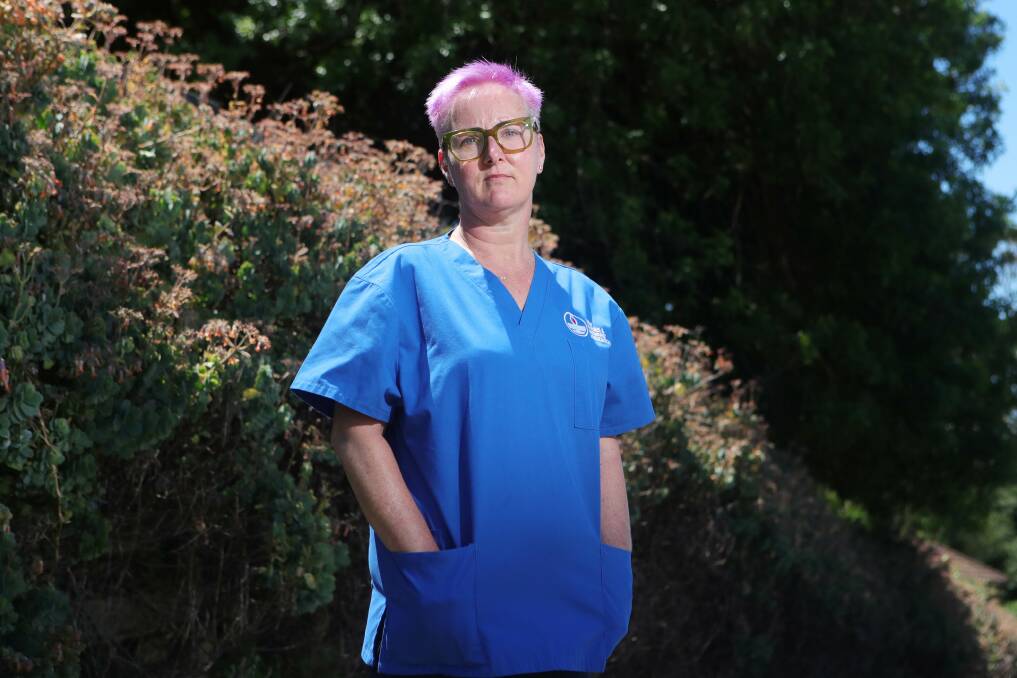 Wollongong Hospital branch president of the NSW Nurses and Midwives Association Bianca Vergouw says a new report into nurses earnings is confronting but not surprising. Picture by Sylvia Liber.