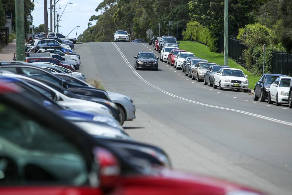 Lack of spaces: A shortage of on-campus car parking causes the streets surrounding UOW to fill up by 10am each day, the council's new study says. Picture: Adam Mclean. 