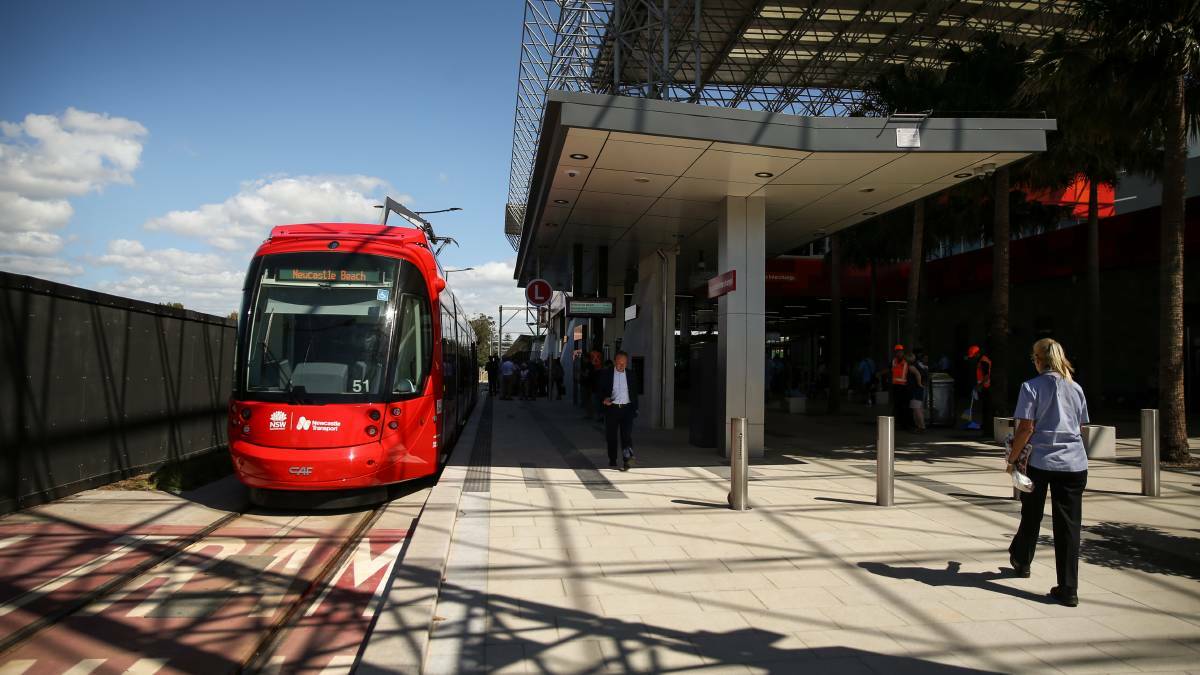 Setting an example: Councillor John Dorahy says Wollongong's CBD and suburbs could benefit from light rail, like in Newcastle as pictured, or trackless trams. Picture: Marina Neil