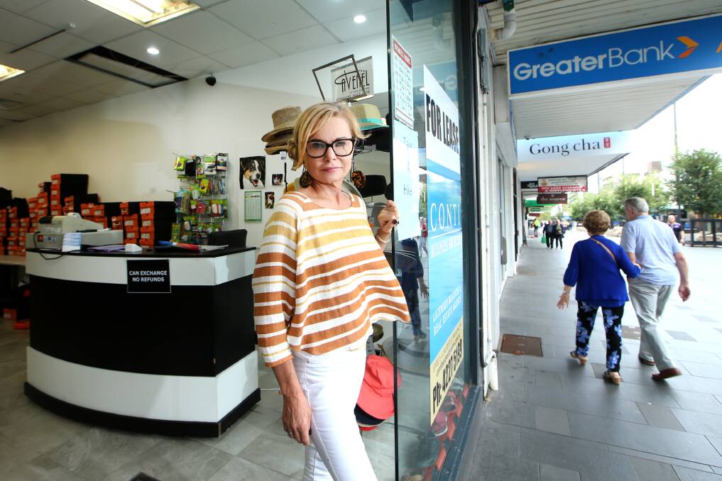 Making the best of it: Shop owner Rowena Boreland has used the high vacancy rate to negotiate better rent by moving her shop every few months.