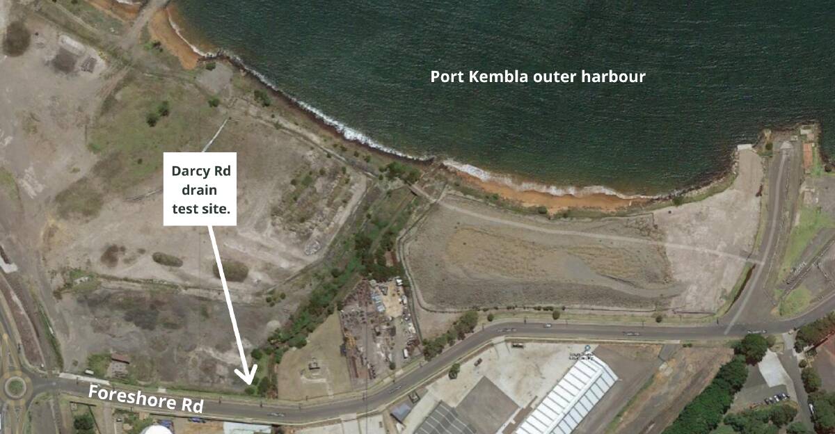 Marine pollution: The waterway drains into the outer harbour. Picture: Google.