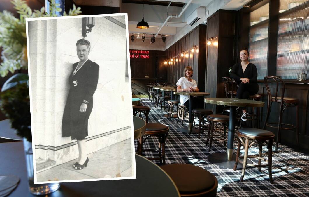 Continuing legacy: New hotel operator Nikki Aitchison (right) says working side by side with her family - including mum Penny Alvanos - has helped to "resurrect" the legacy of the pub's original licensee Hilda Condon (inset). Pictures: Robert Peet, and inset suppled by Penelope Kearney.