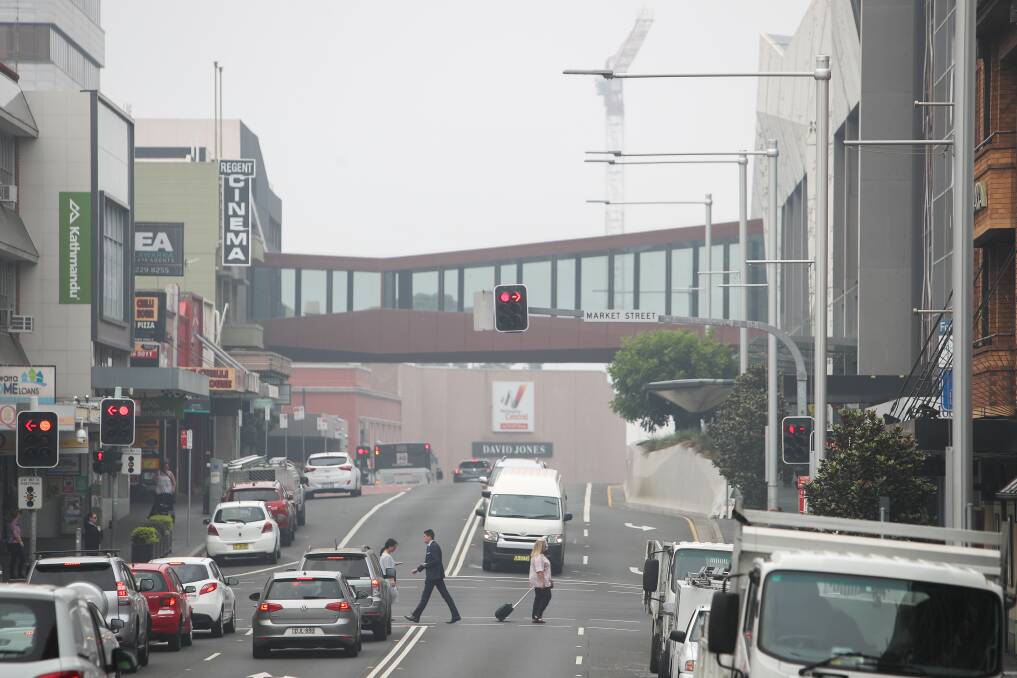 Smoky city: Wollongong has been shrouded in smoke for weeks due to bushfires surrounding the region. Picture: Adam McLean.