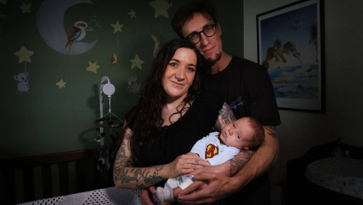 Laura and Matthew Lee say extra access to government parental leave would allow parents of premature babies, like their son Reggie, to be better off mentally and financially. Picture by Sylvia Liber