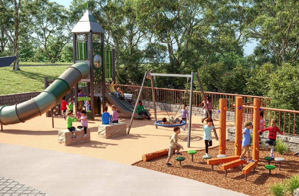 Village Green: The Flinders playground will include equipment for diverse ages and abilities.