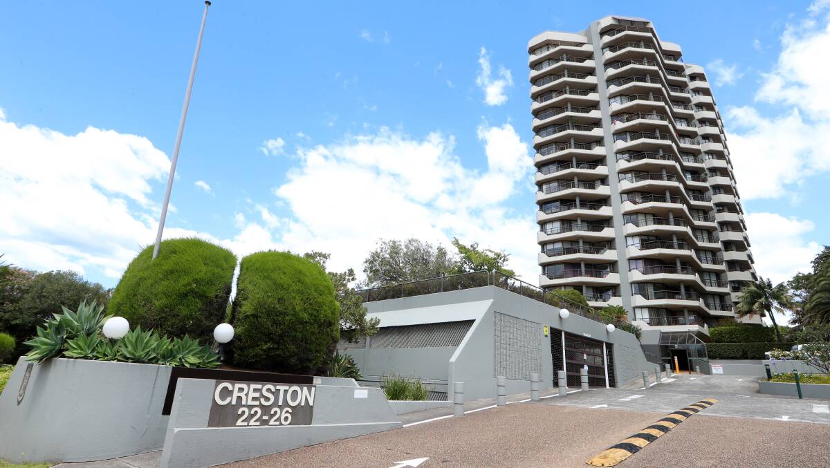 Record to topple: For 36 years, the 49-metre tall Creston on Corrimal Street has been Wollongong's tallest building. Picture: Sylvia Liber.