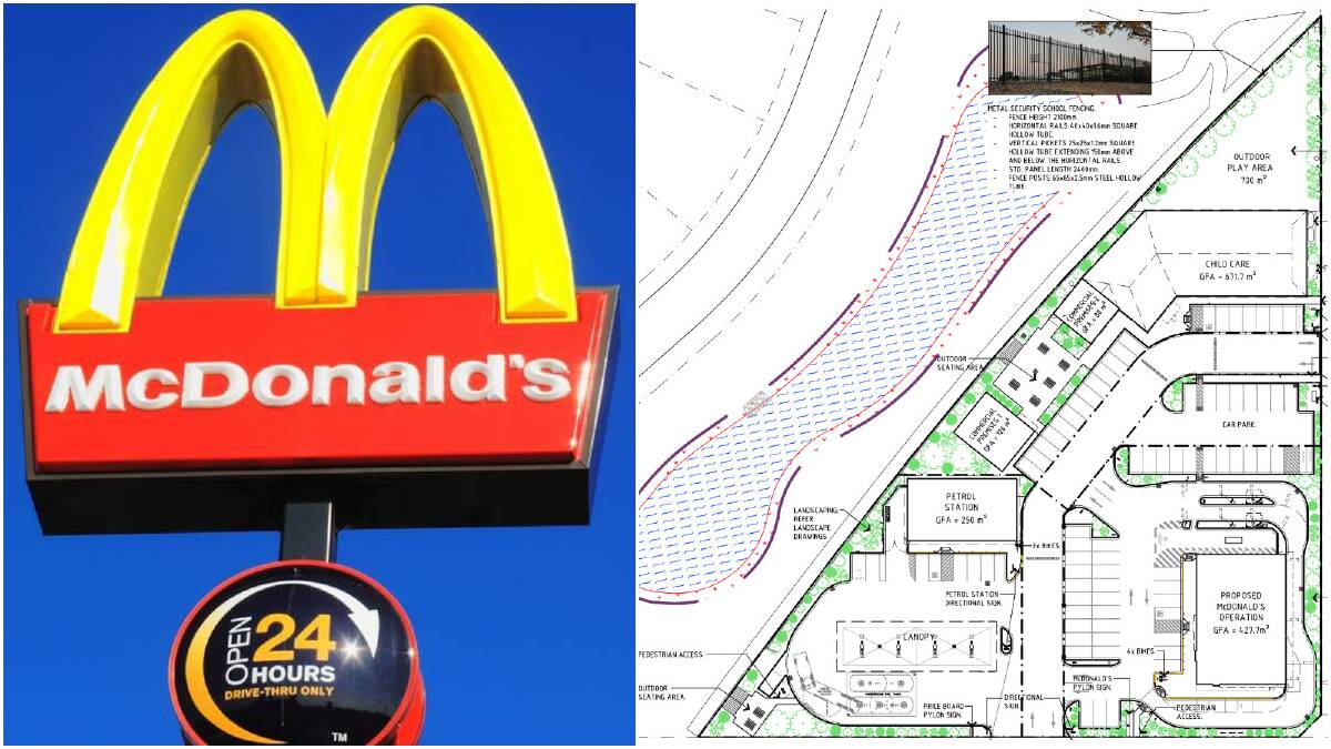 The proposal, unveiled last November, would combine a McDonald's, petrol station and childcare centre on the one site.