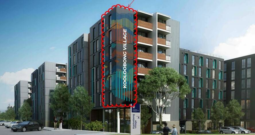 That's a wrap: The vinyl film will "compliment the building sunshade accent colours and interior city, beach and bush themes". Artist's impression: Visual Energy.