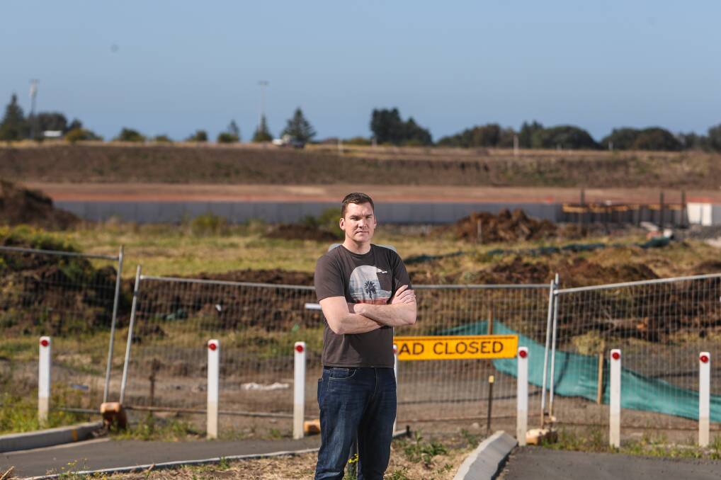 'It’s meant to be a coastal town': Landowner Jason Goodes said extra homes and higher buildings would change the “look and feel” of the area affecting those who had already bought in to the area. Picture: Adam McLean.