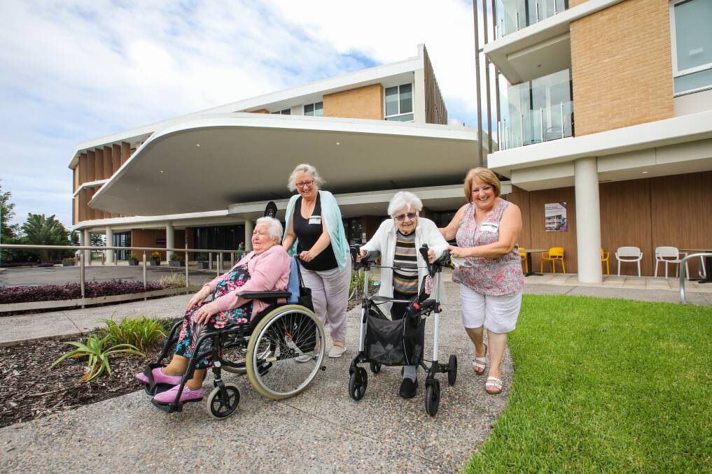 Time with loved ones: Giuseppa Petrozzino, Anna Petrozzino, Katie Schembri and Lorraine Pilkington enjoy visiting time at Warrigal Shell Cove. Picture: Wesley Lonergan