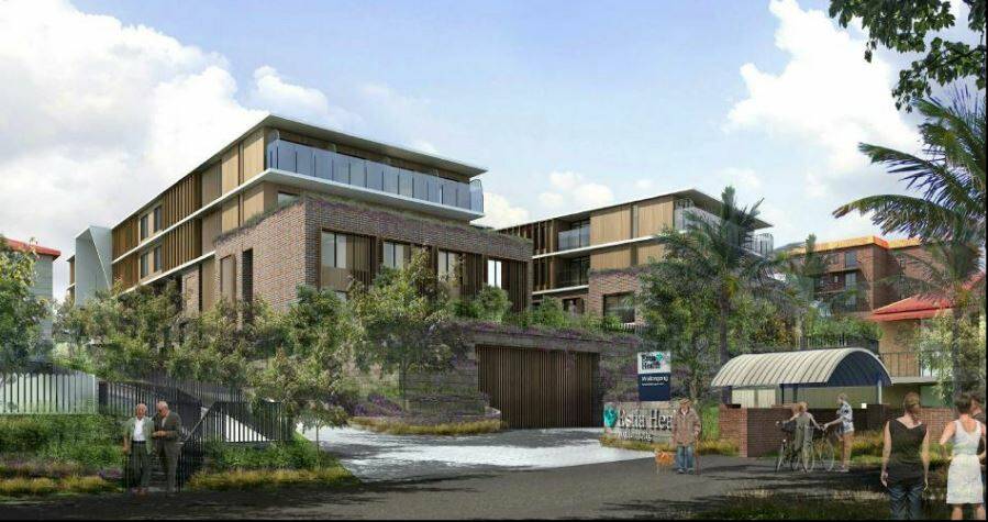 The view from Urunga Parade. Picture: Estia Health/Wollongong City Council development application.