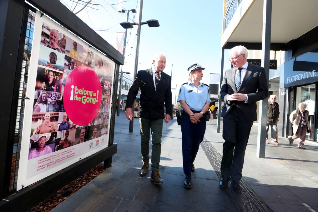 Joint effort: The campaign has the backing of Wollongong City Council, local police and the NSW Government. Pictures: Sylvia Liber.