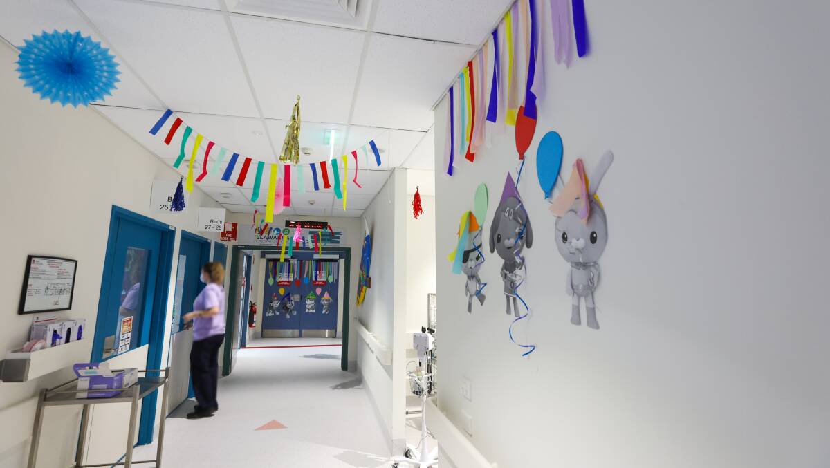 Kids cartoons adorned the walls of the new children's ward. Picture by Adam McLean