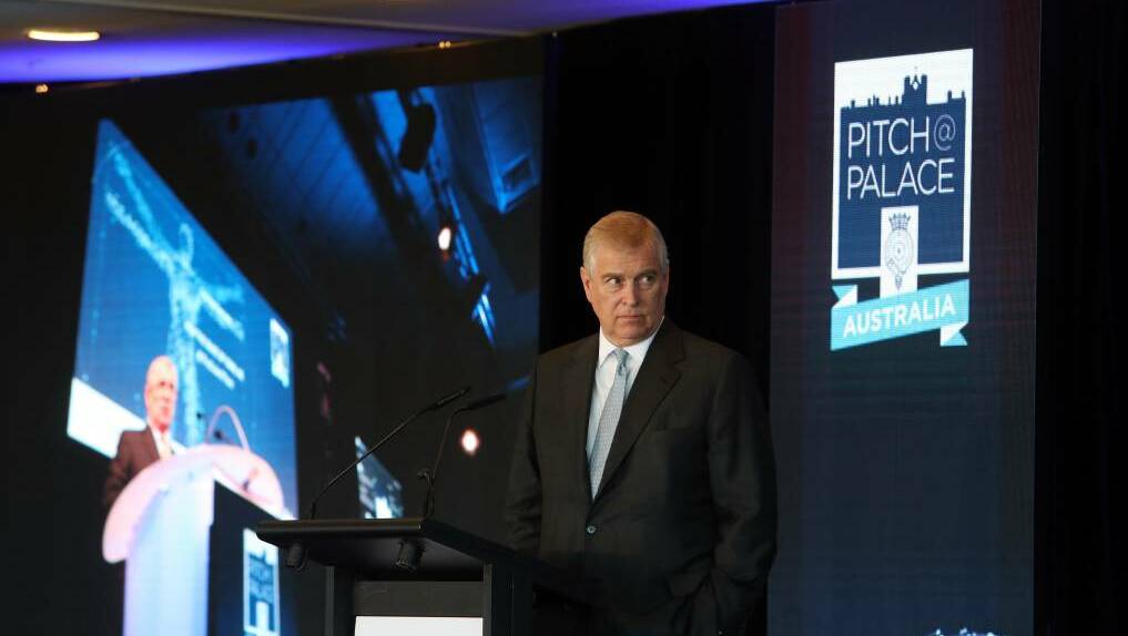 VISIT: Prince Andrew, pictured at the University of Wollongong during the launch of Pitch@Palace Australia in 2017. Picture: Sylvia Liber.