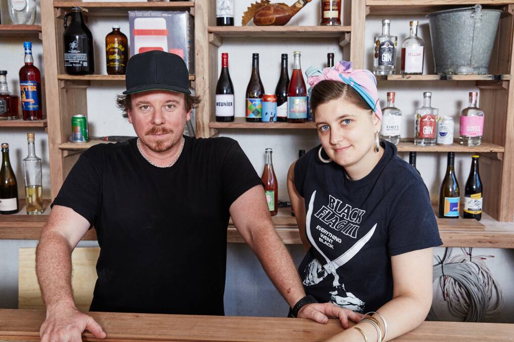 Wine tasters: Mike Bennie and Louise Dowling, who will take over the bar of Wollongong resturant Babyface Kitchen this month. 