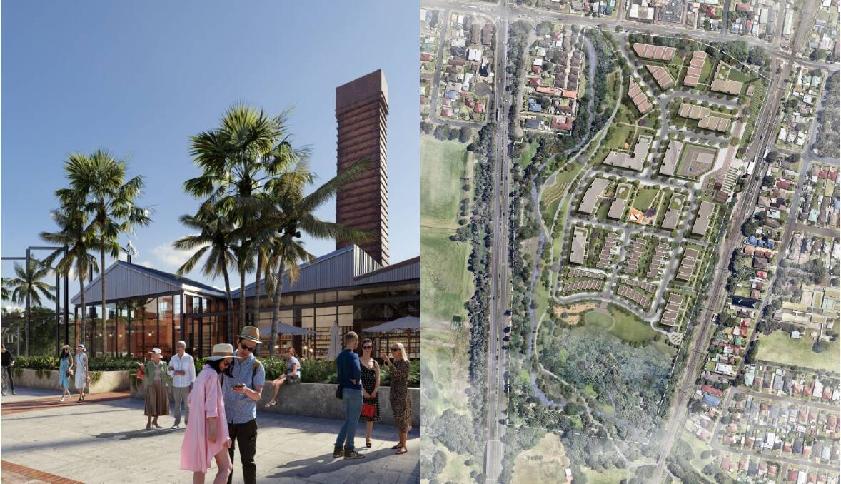 Rezoning approved: Concept plans for the Corrimal coke works housing development, which includes large swathes of parkland and a heritage precinct. Pictures: Supplied.