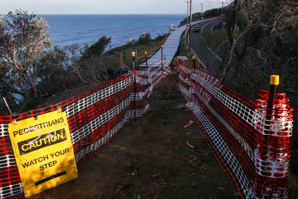 Final link: When complete, the path will allow cyclists and walkers to travel a spectacular headland south of Stanwell Park. Picture: Adam Mclean.