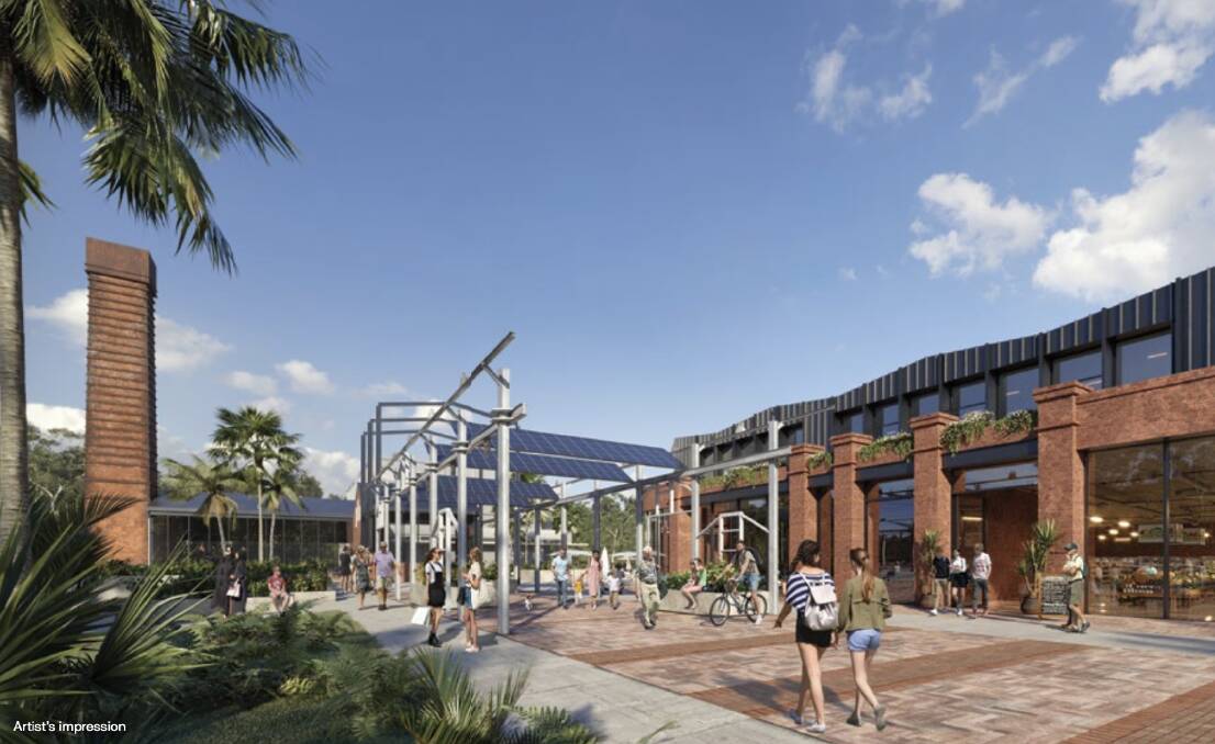 Heritage listed site: The latest plans include a heritage plaza next to Corrimal station which retain and repurpose the 1912 chimney and powerhouse building.