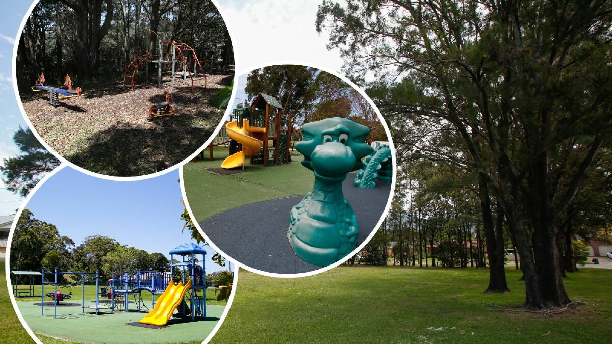 Some of the parks which Wollongong City Council says will get an upgrade - or play qquipment for the first time - in the next year.