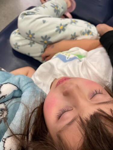 Concerned: "We assumed a crying child in visible pain, grabbing at their stomach would be seen relatively quickly," five -year-old Jessica's dad Robert Sharpe said. Picture: Supplied.